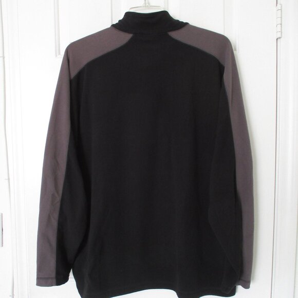 REI Mens L/S 1/4 Zip Black & Gray Fleece Sweater - Size XL - Picture 3 of 3